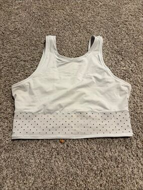 lululemon athletica Light Blush U-back Sports Bra with Polka Dot Holes Band